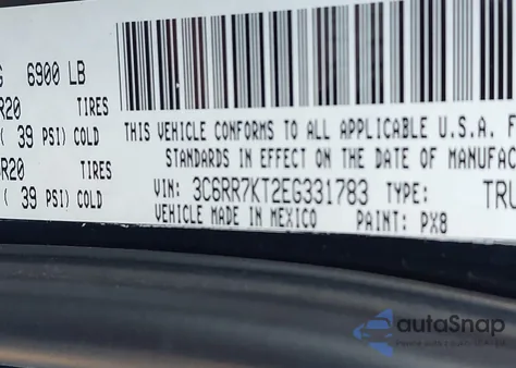 2014 Ram 1500 Express from USA, damaged, VIN 3C6RR7KT2EG331783
